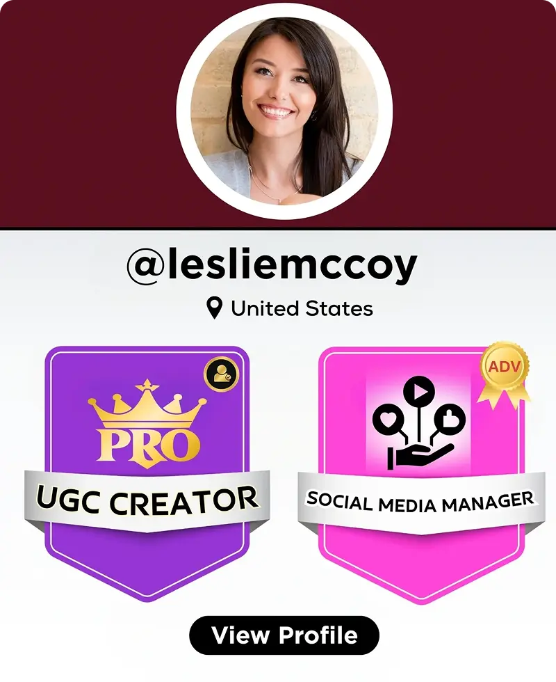 UGC Creator and Social Media Manager badges