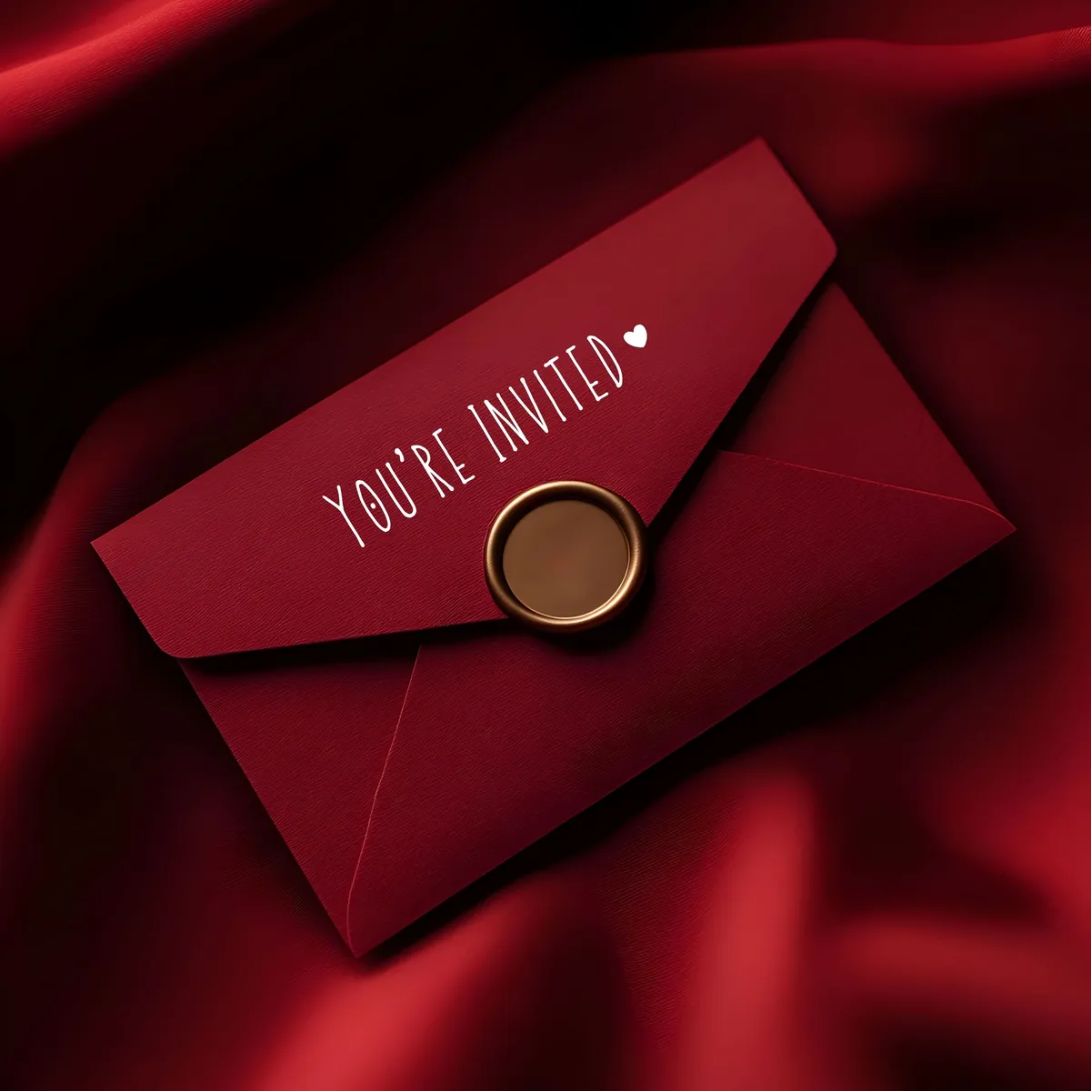 Elegant red envelope with gold seal