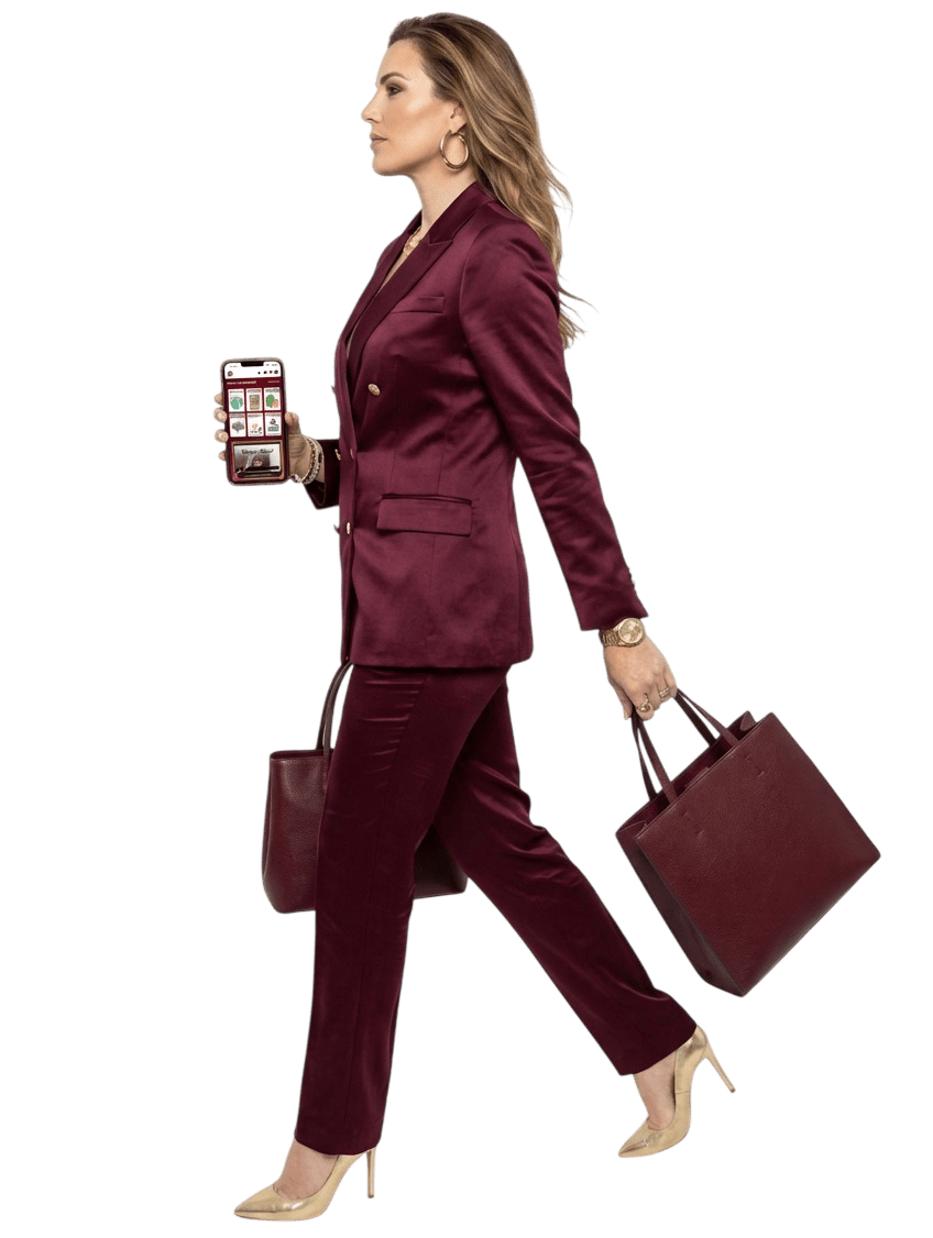 girl walking with mockup full image-Photoroom